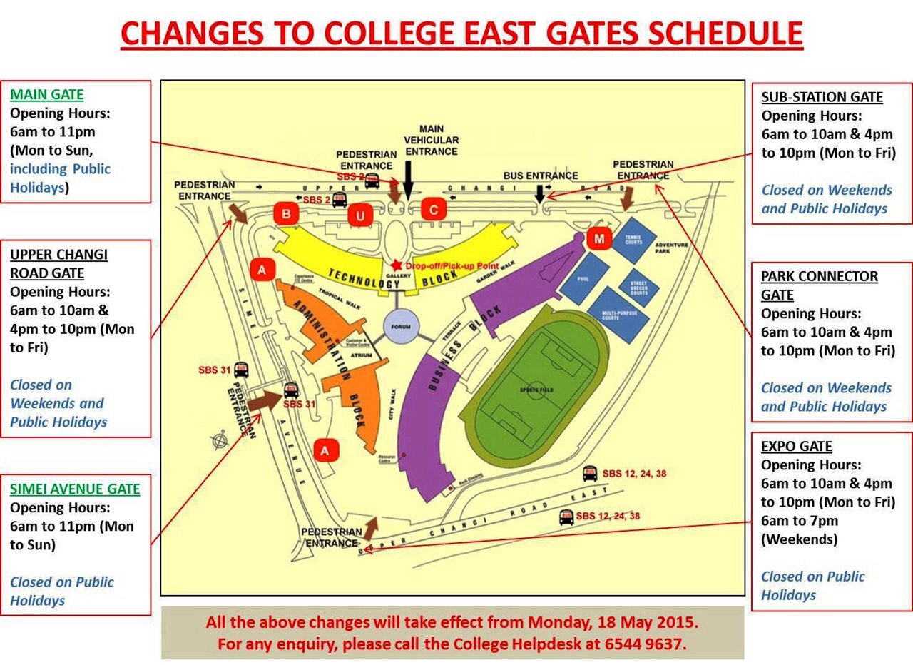 Dojo ITE CE’s gate schedules